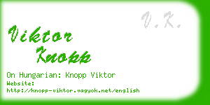 viktor knopp business card